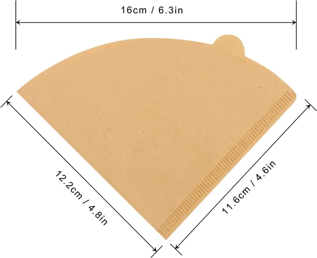 Alt view image 2 of 6 - Coffee Filters 2, Cone Coffee Filters, Disposable Natural Paper Filter 1-4 Cup, Pour Over Coffee Filter Compatible with V60 and Drip Coffee Maker, (Unbleached, 100 Count)
