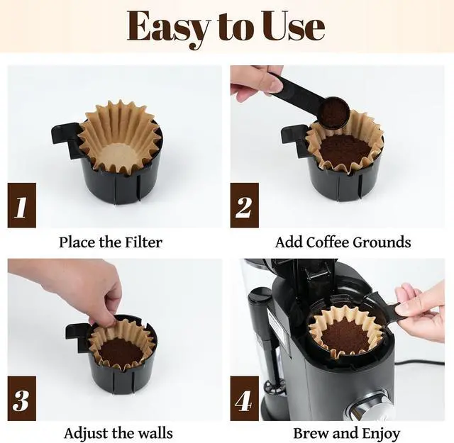 Alt view image 5 of 7 - 150PCS Disposable Coffee Paper Filter for Ninja PB051 PB041 Coffee Maker