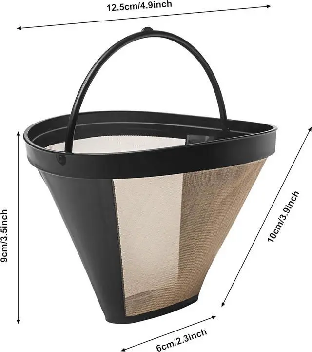 Alt view image 3 of 5 - Reusable #4 Cone Coffee Filter Basket for Cuisinart Coffee Makers Cuisinart Coffee Accessories - 1 Pack Permanent Replacement for Cuisinart Coffee Brewers