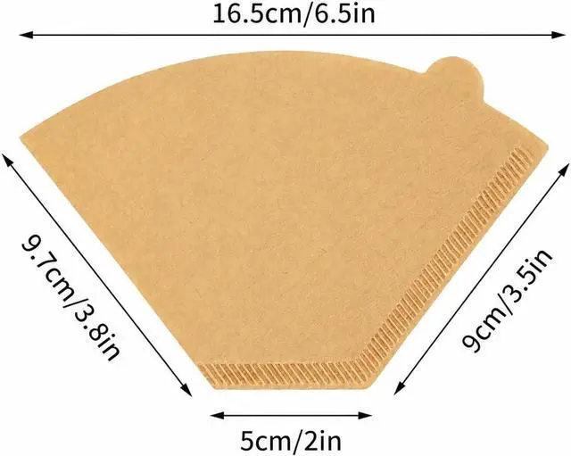 Alt view image 5 of 7 - #2 Cone Coffee Filters 2-6 cup, 200 Count Disposable Coffee Filters # 2, Unbleached Natural Paper Filters for Pour Over and Drip Coffee Maker