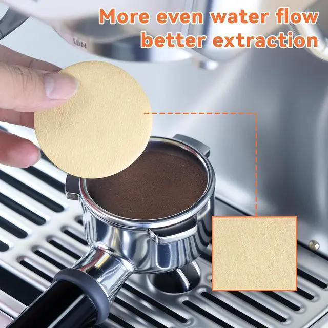 Alt view image 3 of 6 - 1000 Pcs Round Espresso Filter Paper for 58mm Puck Screen, 58mm Portafilter