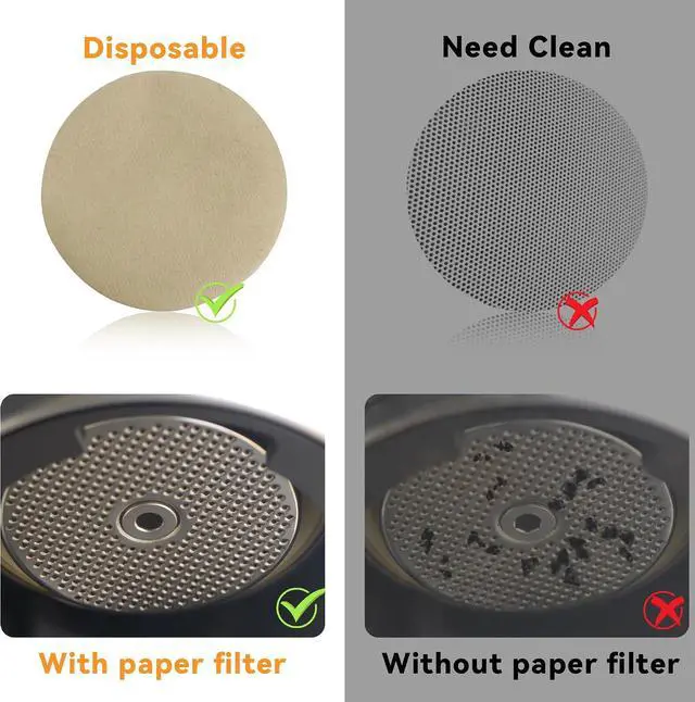 Alt view image 6 of 6 - 1000 Pcs Round Espresso Filter Paper for 58mm Puck Screen, 58mm Portafilter