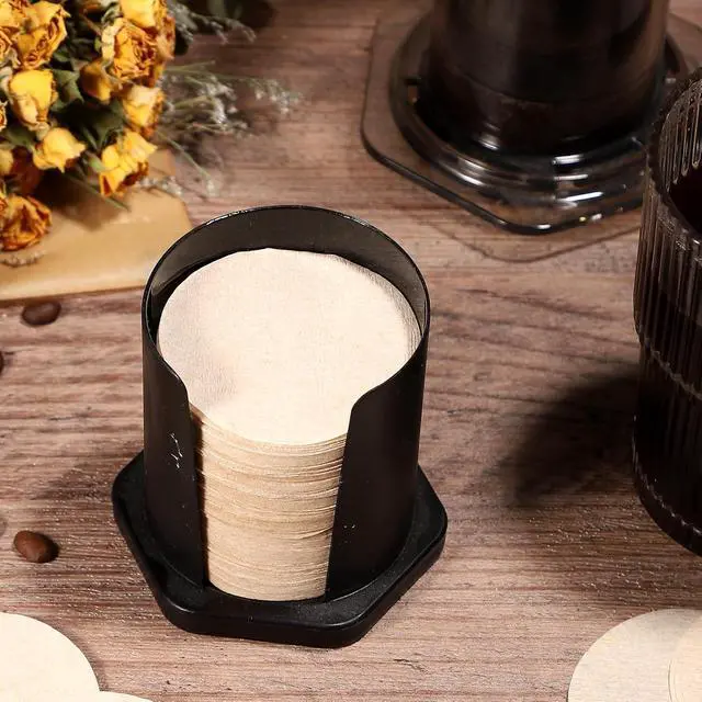 Alt view image 5 of 7 - 600Pcs Unbleached Coffee Filters Compatible with aeropress, 64 mm