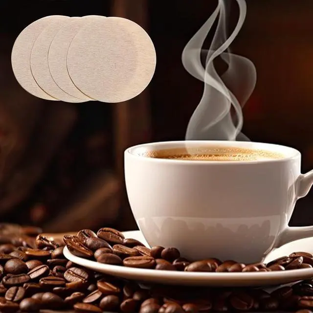 Alt view image 7 of 7 - 600Pcs Unbleached Coffee Filters Compatible with aeropress, 64 mm