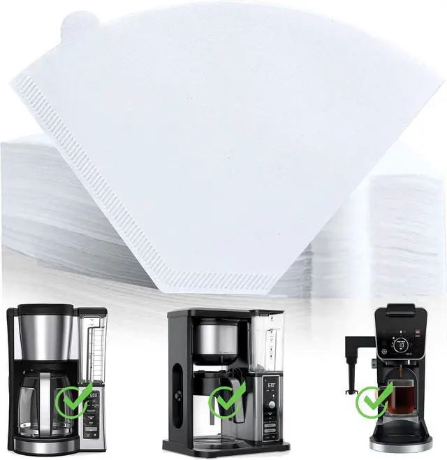 Main image of Disposable Coffee Paper Filters, 100 Pcs #4 for Ninja Coffee Maker, White