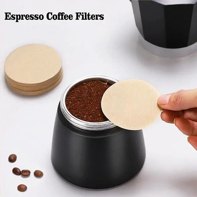 Alt view image 6 of 7 - 800 Count Espresso Coffee Filters, 58 mm Unbleached Round Coffee Paper Filter for Espresso Machine, Disposable Coffee Filter Compatible with Espresso Coffee Maker