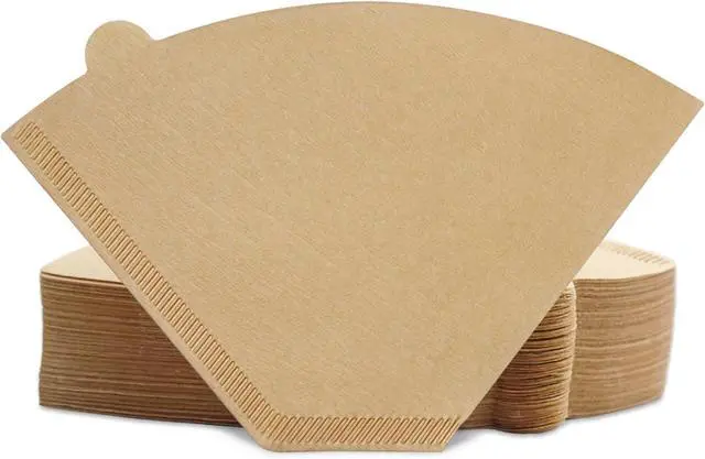 Main image of #4 Cone Coffee Filters,4 Coffee Filters Paper fits for Pour Over and Drip Coffee Maker, 8-12 Cup,Natural Unbleached,Chlorine Free (100)