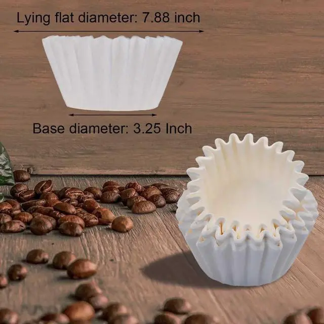 Alt view image 2 of 4 - Coffee Filters 8-12 Cup, 7.875 inch x 3.25 inch, 200 Count Basket Coffee Filters, White Disposable 8 to 12 Cup Coffee Filter Paper