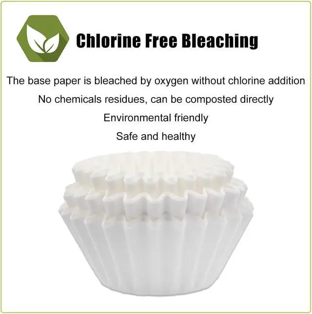 Alt view image 4 of 4 - Coffee Filters 8-12 Cup, 7.875 inch x 3.25 inch, 200 Count Basket Coffee Filters, White Disposable 8 to 12 Cup Coffee Filter Paper