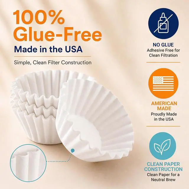 Alt view image 4 of 6 - 4 Cup Basket Coffee Filters (200, White)