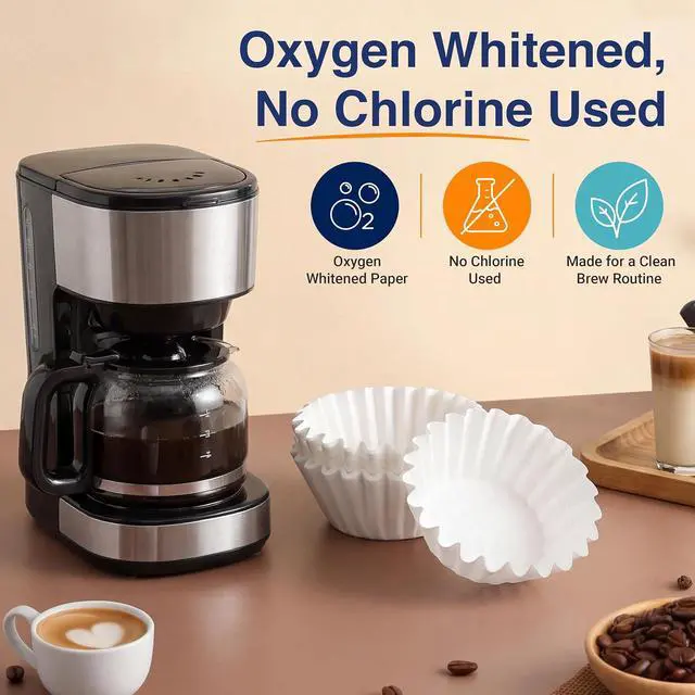 Alt view image 5 of 6 - 4 Cup Basket Coffee Filters (200, White)