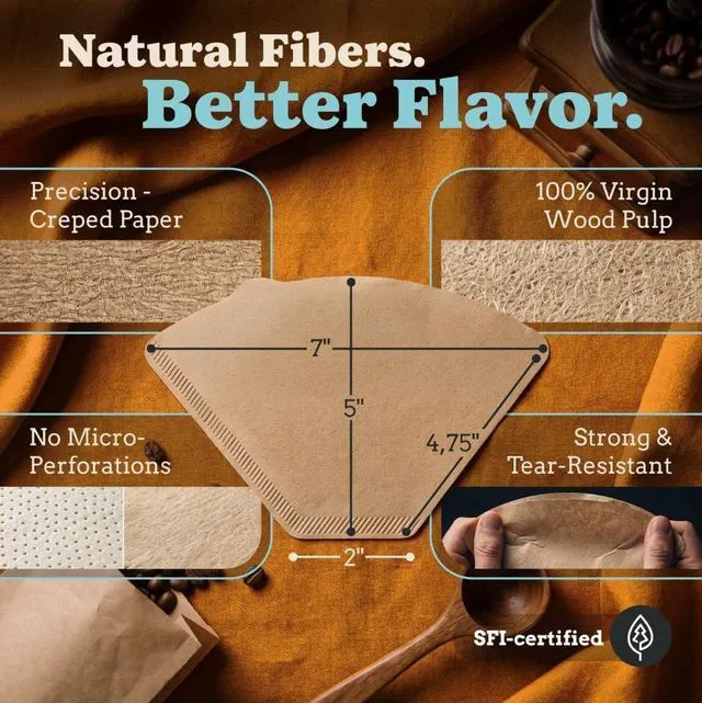 Alt view image 3 of 7 - #4 Cone Coffee Filter (Natural Unbleached, 100)