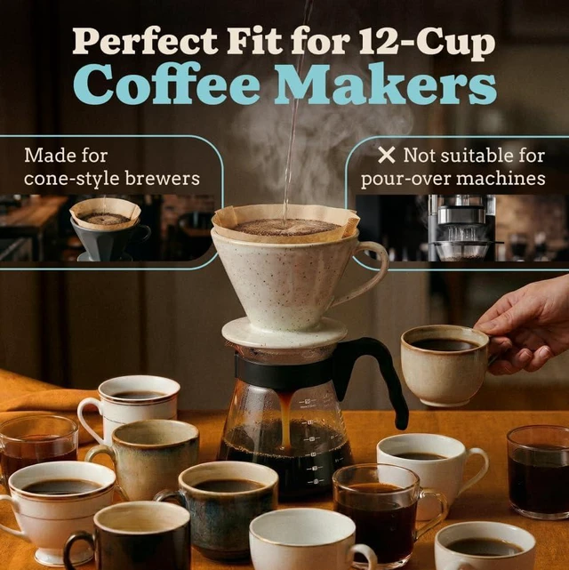 Alt view image 4 of 7 - #4 Cone Coffee Filter (Natural Unbleached, 100)