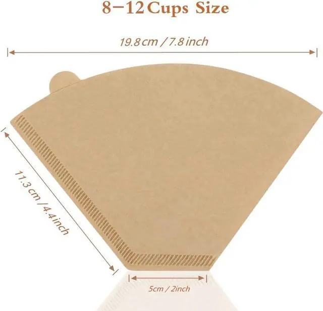 Alt view image 3 of 6 - Coffee Filter #4,Cone Coffee Filter 8-12 Cups, Disposable Coffee Filters Paper for Smooth and Clean Taste, Pour Over and Coffee Maker (Natural Unbleached, #4 U-shaped 100 Count)