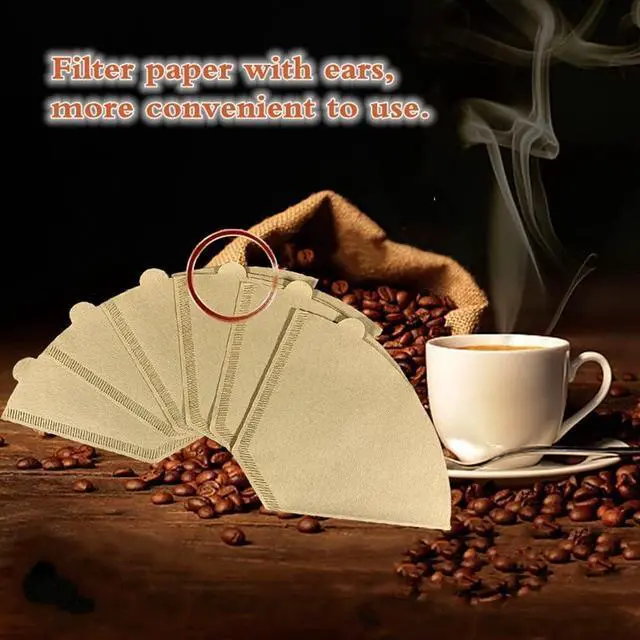 Alt view image 5 of 6 - Coffee Filter #4,Cone Coffee Filter 8-12 Cups, Disposable Coffee Filters Paper for Smooth and Clean Taste, Pour Over and Coffee Maker (Natural Unbleached, #4 U-shaped 100 Count)