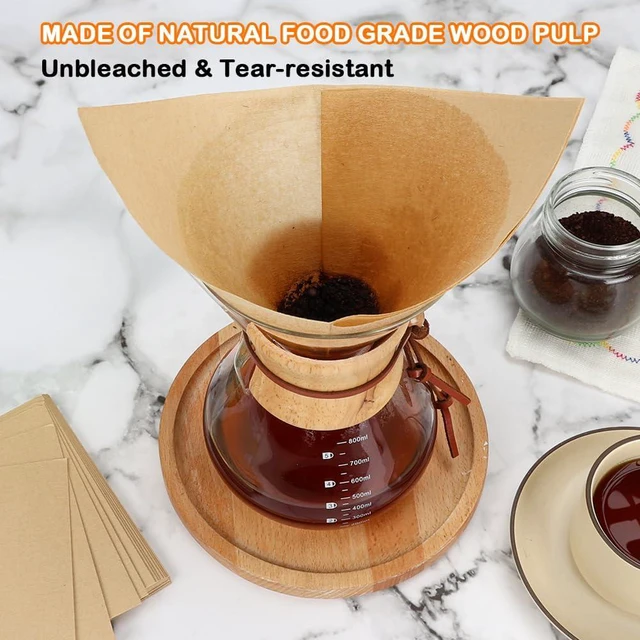 Alt view image 3 of 7 - BYKITCHEN Pre-folded Pour Over Coffee Filters, Natural Coffee Filter Paper