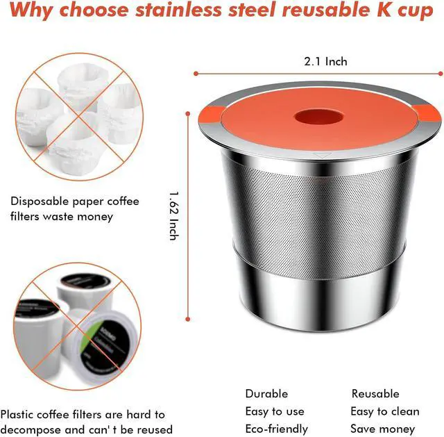 Alt view image 6 of 7 - ACOFEM 1 Pack Reusable K Cups for Keurig 1.0 & 2.0