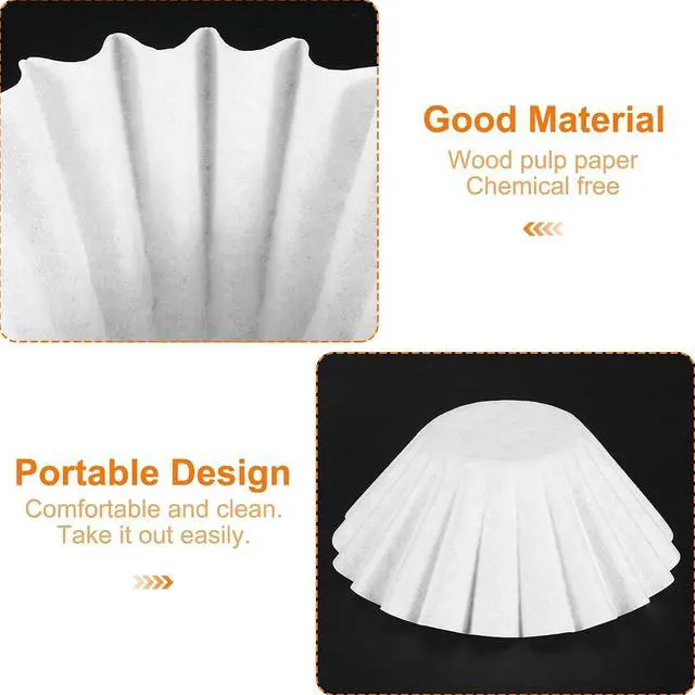 Alt view image 6 of 6 - 100 Count Basket Coffee Filters,Flat Bottm Paper Filter Compatible With Fellow Aiden Coffee Maker,Work With Batch Brew Filter Basket