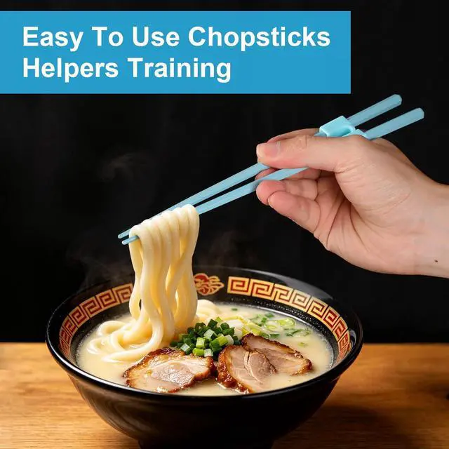 Alt view image 7 of 7 - 10 Pcs Reusable Training Chopsticks Helpers for Beginners