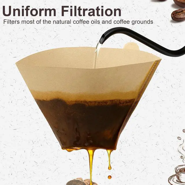 Alt view image 4 of 7 - Coffee Filters #2, 100Pcs Unbleached 2 Cone Filters Paper