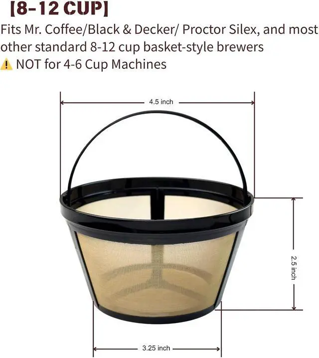 Alt view image 2 of 7 - 8-12 Cup Reusable Coffee Filter for Mr. Coffee Black+Decker