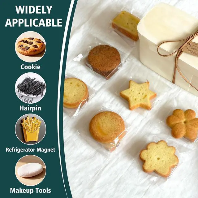 Alt view image 4 of 6 - Vindafjord 200 Pcs 3 x5 Clear Resealable Cookie Bags