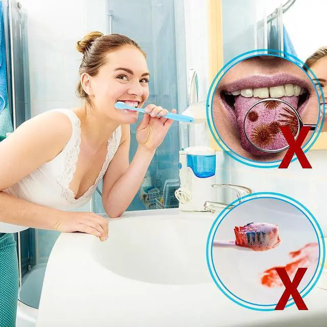 Alt view image 6 of 7 - Boao 4 Pieces Extra Soft Toothbrushes Micro Nano Manual Toothbrush for Sensitive Tooth with 20,000 Extra Soft Bristles for Fragile Tooth Adult(Blue, Pink)