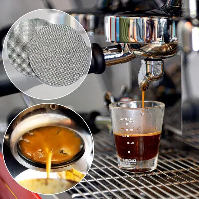 Alt view image 2 of 7 - 2 Pack 53.3mm Espresso Puck Screen, Reusable Coffee Filter Screen for Portafilter Filter Basket, 1.7mm Thickness 150m 316 Stainless Steel, Compatible with Espresso Machine