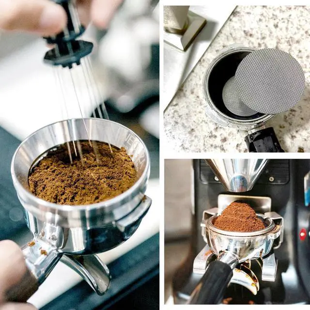 Alt view image 3 of 7 - 2 Pack 53.3mm Espresso Puck Screen, Reusable Coffee Filter Screen for Portafilter Filter Basket, 1.7mm Thickness 150m 316 Stainless Steel, Compatible with Espresso Machine