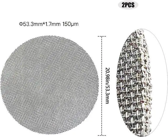 Alt view image 4 of 7 - 2 Pack 53.3mm Espresso Puck Screen, Reusable Coffee Filter Screen for Portafilter Filter Basket, 1.7mm Thickness 150m 316 Stainless Steel, Compatible with Espresso Machine