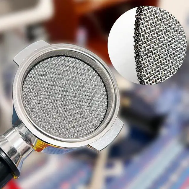 Alt view image 6 of 7 - 2 Pack 53.3mm Espresso Puck Screen, Reusable Coffee Filter Screen for Portafilter Filter Basket, 1.7mm Thickness 150m 316 Stainless Steel, Compatible with Espresso Machine