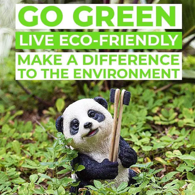 Alt view image 6 of 7 - 4 Count I Bamboo Toothbrush I Soft Bristles Best for Sensitive Gums I Charcoal I Vegan I Natural Wood I BPA Fee I Recyclable I Compostable I Biodegradable | Environmentally Friendly