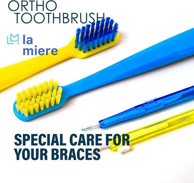 Alt view image 5 of 6 - 2pcs V-Shaped + U-Shaped Orthodontic Toothbrush Soft Bristle with Telescopic Intertooth Brush, Cepillo Ortodoncia 1 Set