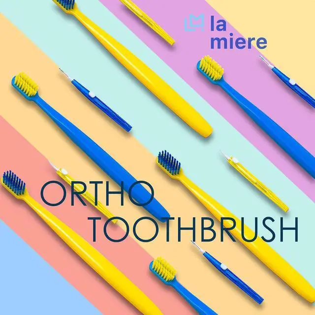 Alt view image 6 of 6 - 2pcs V-Shaped + U-Shaped Orthodontic Toothbrush Soft Bristle with Telescopic Intertooth Brush, Cepillo Ortodoncia 1 Set