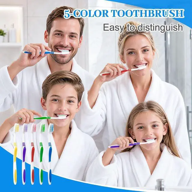 Alt view image 3 of 6 - Bulk Toothbrushes Individually Wrapped Disposable Travel Toothbrush