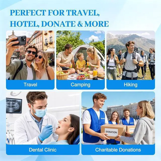Alt view image 6 of 6 - Bulk Toothbrushes Individually Wrapped Disposable Travel Toothbrush