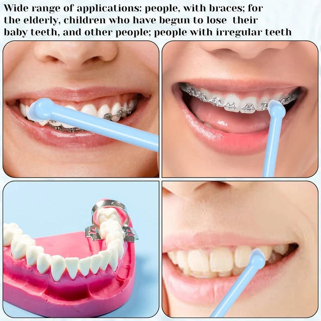 Alt view image 3 of 7 - 4 PCS End Tuft Toothbrush Adult, Single End Tuft Brush, Soft Orthodontic Toothbrushes for Braces, Small Soft Head for Tiny Hard-to-Reach Areas Detail Cleaning, Individually Wrapped