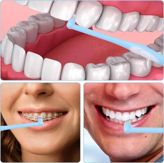 Alt view image 3 of 7 - Ouligay 4Pcs End Tuft Toothbrush Adult Tufted Brush Single Tuft Toothbrushes Small Head Tiny Interdental Interspace Toothbrushes Orthodontic Toothbrush for Braces Detail Cleaning