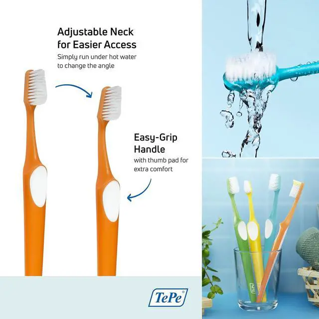 Alt view image 4 of 7 - TePe Supreme Compact Soft Toothbrushes Soft Bristle Toothbrush 1 Pk
