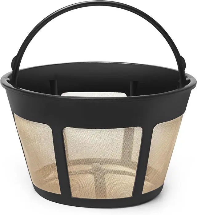 Main image of 8-12 Cup Reusable Filter Basket With Mesh Bottom Fits MrCoffee Coffee Maker and Brewer - Permanent Filter Replacement for Mr Coffee Gold Basket-Style Filters 1-Pack