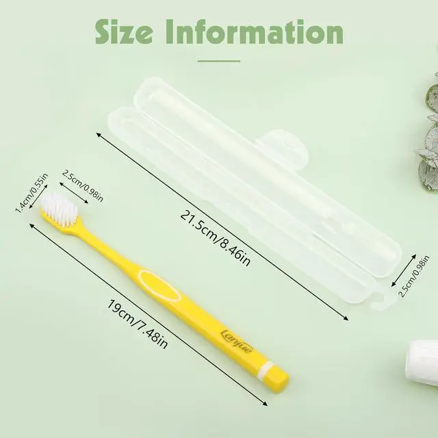Alt view image 2 of 7 - 6-Pack Travel Toothbrush Set for Adults, Extra Soft, Multicolor