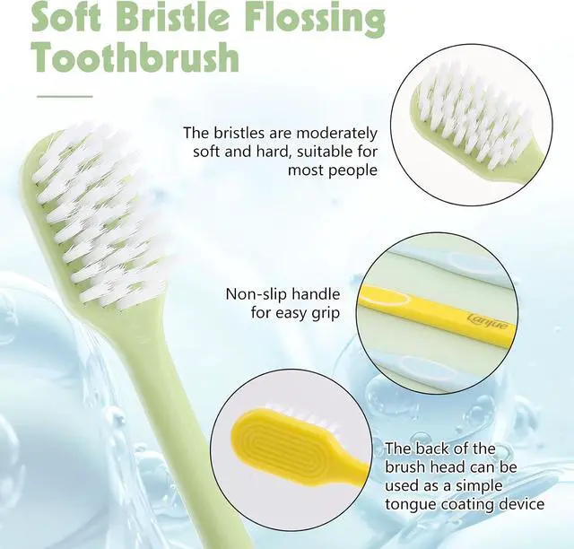 Alt view image 3 of 7 - 6-Pack Travel Toothbrush Set for Adults, Extra Soft, Multicolor