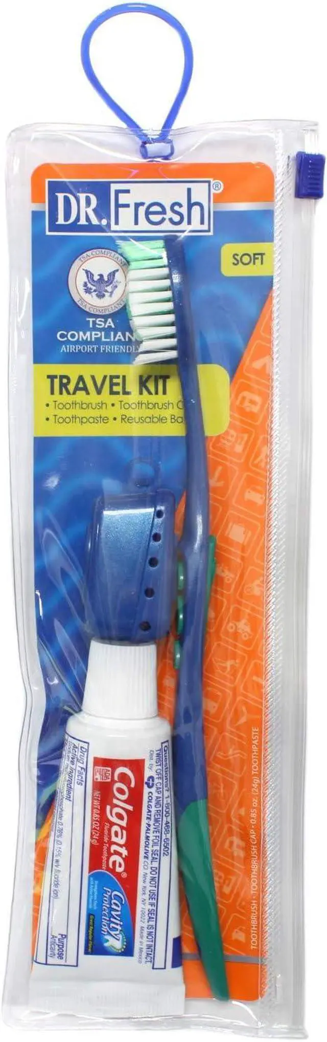 Main image of Dr. Fresh Toothbrush on the Go Travel Kit