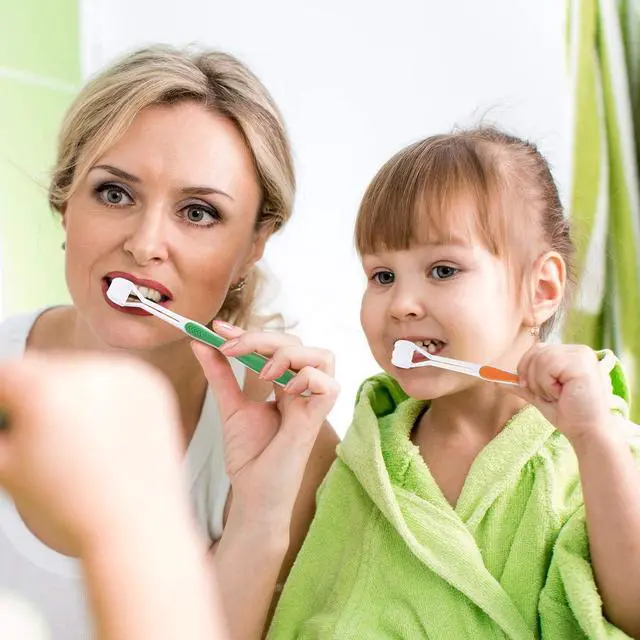 Alt view image 4 of 6 - Boao 2 Pieces Autism Toothbrush Three Bristle Travel Toothbrush for Complete Teeth, Great Angle Bristles Clean Each Tooth, Soft and Gentle(Green, Blue)