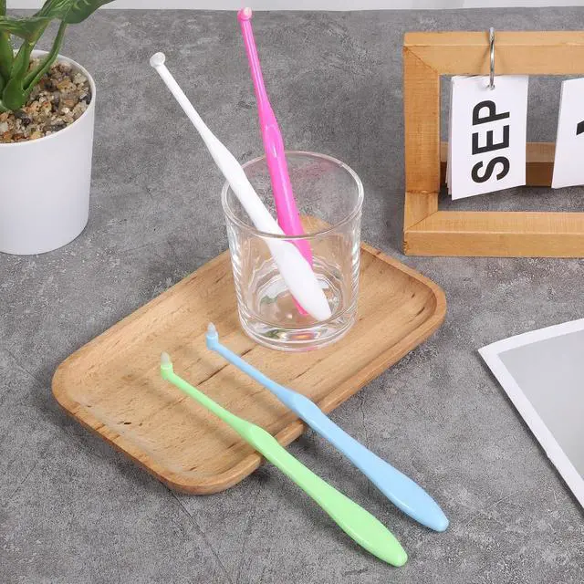 Alt view image 4 of 7 - 4 PCS End Tuft Toothbrush Adult, Single End Tuft Brush, Soft Orthodontic Toothbrushes for Braces, Small Soft Head for Tiny Hard-to-Reach Areas Detail Cleaning, Individually Wrapped