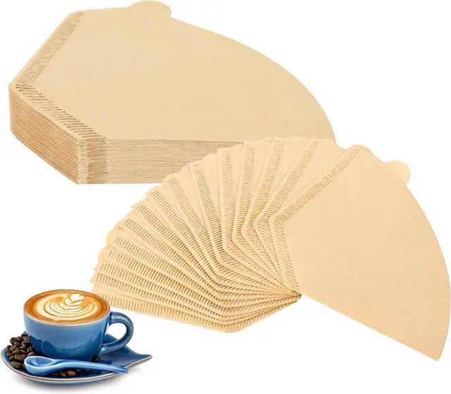 Main image of Coffee Filters #4,100 Count Disposable Coffee Filters 8-12 Cup,No Blowout,Unbleached Natural Coffee Filters 4 Cone Paper for Pour Over Coffer Makers/Coffee Dripper Cones