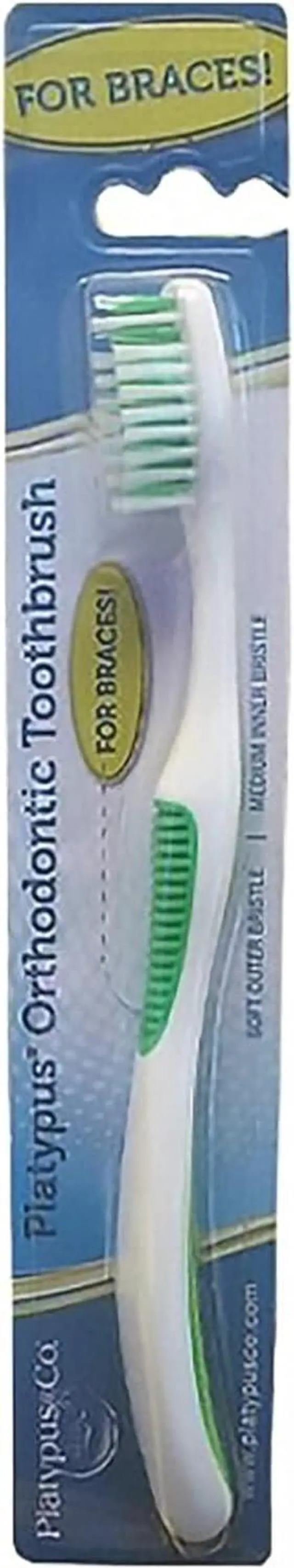 Main image of Platypus Orthodontic Toothbrush with Soft Bristles for Braces, 1 Count