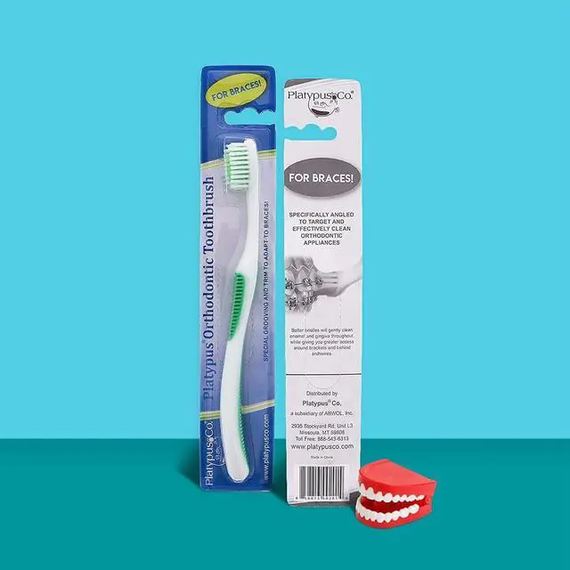 Alt view image 2 of 7 - Platypus Orthodontic Toothbrush with Soft Bristles for Braces, 1 Count