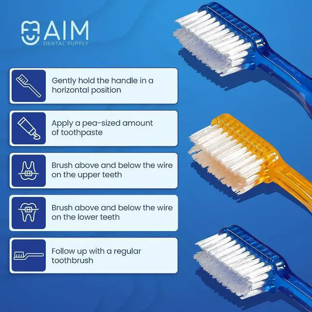 Alt view image 3 of 7 - Toothbrush for Braces, Soft Head Braces Toothbrush, V Trimmed Design 2-Pack | Quick Orthodontic Cleaning | Deep Clean Braces at Home (Pack of 2)