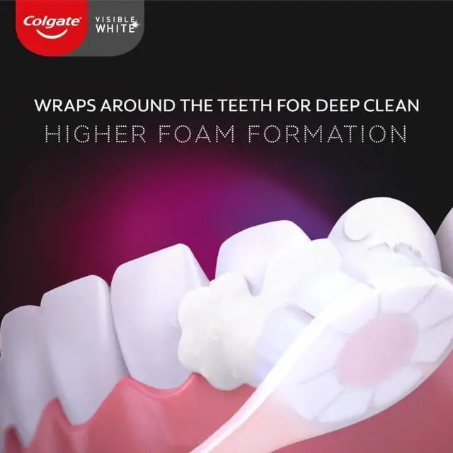 Alt view image 5 of 7 - Colgate Visible White O2 Manual Toothbrush for Adults- 2 Pcs, Helps Prevent Bad Breath, Cavities, Enamel & Gum Problems.